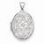 14k White Gold 21mm Oval Floral Scroll Border Locket
