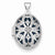 14k White Gold 21mm Oval w/Diamond Vintage Locket