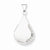 14k White Gold 21mm Tear Drop Diamond Set Locket