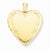 14k Gold 20mm Flower Vine Border Heart Locket