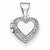 14k White Gold Polished Heart-Shaped Scrolled Locket