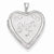 14k Gold 20mm White Gold Mom w/ Hearts Heart Locket