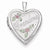 14k Gold 20mm White Gold Enamel Flowers Grandma Heart Locket