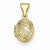 14k Gold 10mm Scroll Oval Locket