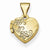 14k Gold Floral Heart Locket