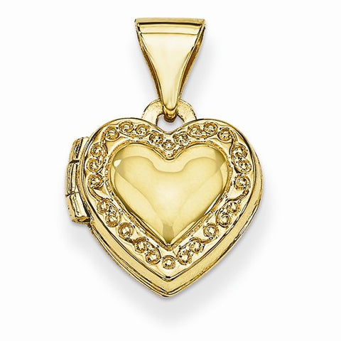 14k Gold Heart Locket