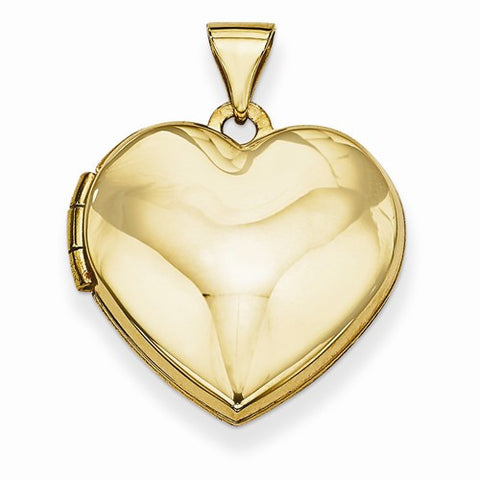 14k Gold Plain Heart Locket