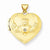 14k Gold Diamond Claddagh Heart Locket