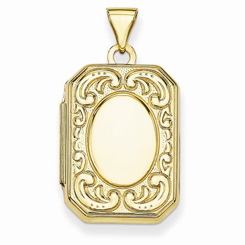 14k Gold Rectangle Locket