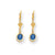 14k Yellow Gold 5mm Tanvorite leverback Earring, Jewelry Earrings