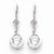 14k White Gold 6mm Cubic Zirconia Leverback Earrings