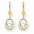 14k Yellow Gold 8mm Cubic Zirconia leverback Earring, Jewelry Earrings