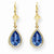 14k Yellow Gold Tanvorite pear leverback Earring, Jewelry Earrings