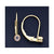 14k Yellow Gold 3.25mm Cubic Zirconia leverback Earring, Jewelry Earrings