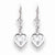 14k White Gold 6mm Heart Cubic Zirconia Earrings