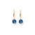 14k Yellow Gold 5mm Tanvorite leverback Earring, Jewelry Earrings