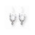 14k White Gold 6mm Cubic Zirconia Leverback Earrings
