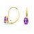 14k Yellow Gold Tanvorite oval leverback Earring, Jewelry Earrings