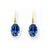 14k Yellow Gold Tanvorite oval leverback Earring, Jewelry Earrings