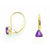 14k Yellow Gold Tanvorite oval leverback Earring, Jewelry Earrings