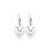 14k White Gold 5mm Heart Cubic Zirconia Leverback Earrings