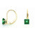 14k Yellow Gold 5mm Princess Cut Mount St. Helens leverback Earring, Jewelry Earrings