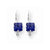 14k White Gold 5mm Princess Cut Tanvorite leverback Earring, Jewelry Earrings