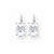 14k White Gold 7x5mm Emerald Cut Cubic Zirconia Earrings