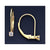 14k Yellow Gold Leverback Earring, Jewelry Earrings
