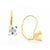 14k Yellow Gold Leverback Earring, Jewelry Earrings
