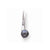 14k Yellow Gold Black Pearl Diamond leverback Earrings