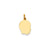 Plain Small .013 Gauge Facing Right Engravable Boy Head Charm in 14k Gold