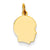 14k Gold Plain Small .013 Gauge Facing Right Engravable Boy Head Charm hide-image
