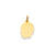 Plain Small .013 Gauge Facing Left Engravable Boy Head Charm in 14k Gold