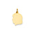 Plain Medium .013 Gauge Facing Left Engravable Girl Head Charm in 14k Gold