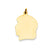 Plain Large .027 Gauge Facing Left Engravable Girl Head Charm in 14k Gold