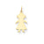 14k Gold Plain Small .009 Gauge Engravable Girl Charm hide-image