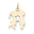 14k Gold Plain Small .018 Gauge Engravable Boy & Girl Kissing Charm hide-image