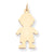 14k Gold Plain Medium .018 Gauge Engravable Boy Charm hide-image