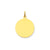 Plain .013 Gauge Circular Engravable Disc Charm in 14k Gold