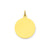 Plain .027 Gauge Circular Engravable Disc Charm in 14k Gold