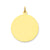 Plain .035 Gauge Circular Engravable Disc Charm in 14k Gold
