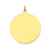 Plain .018 Gauge Circular Engravable Disc Charm in 14k Gold