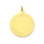 Etched Design .027 Gauge Circular Engravable Disc Charm in 14k Gold