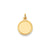 Plain .027 Gauge Engravable Round Disc Charm in 14k Gold