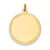 14k Gold Plain .027 Gauge Engravable Round Disc Charm hide-image