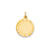 Etched .013 Gauge Engravable Round Disc Charm in 14k Gold