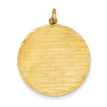 14k Gold Etched .013 Gauge Engravable Round Disc Charm hide-image