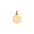 .009 Gauge Engravable Scalloped Disc Charm in 14k Gold