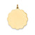 .027 Gauge Engravable Scalloped Disc Charm in 14k Gold